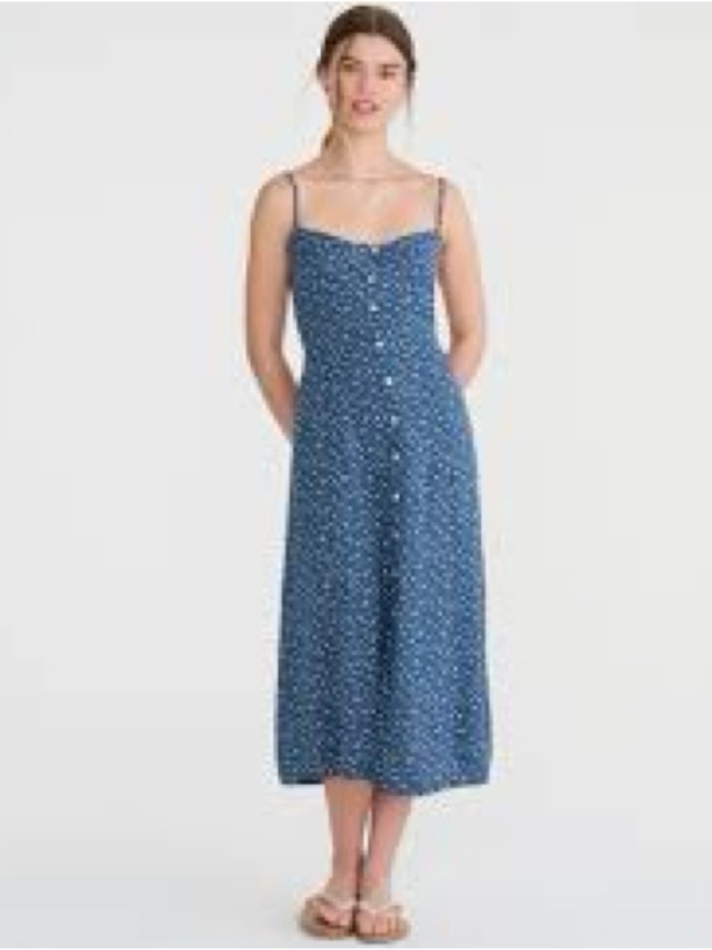 Aeropostale blue and white square neck button down dress. Tie back.